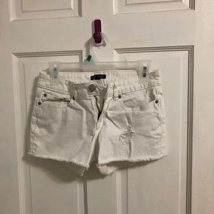 white jean shorts
